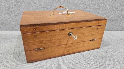 Early Walnut Lock Box