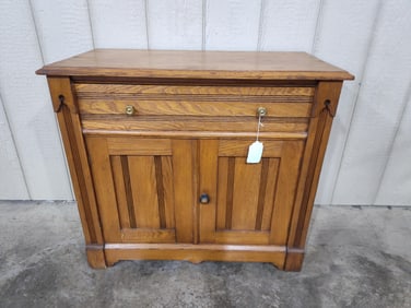Early American oak washstand