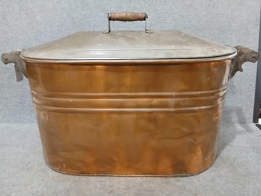 Copper clad boiler with lid