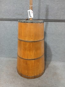 Large wooden dasher churn
