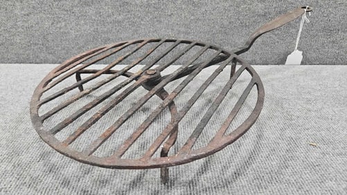 Early Blacksmith Forged Fireplace rotating trivet