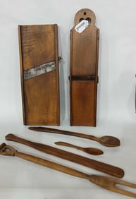 2-Primitive slaw cutter, ladles & paddles