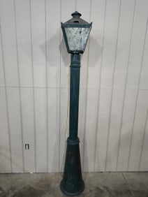 Fluted wood column electrified light pole