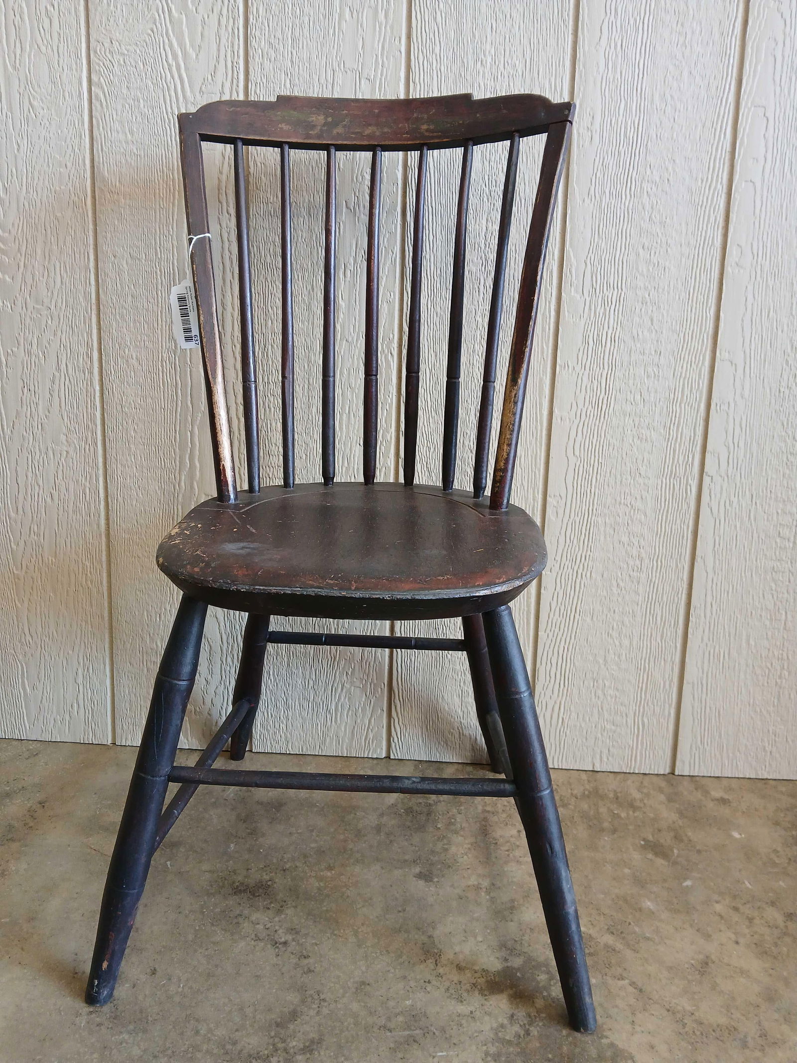 Primitive Comb Back Plank Chair (1 of 6)