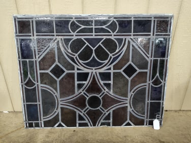 Stained leaded glass window