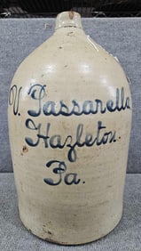 U. Passarella Hazleton, IA stoneware 4gal jug