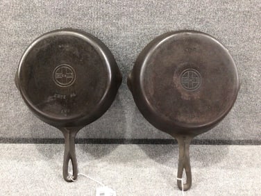 Griswold #6 & #7 cast iron skillets