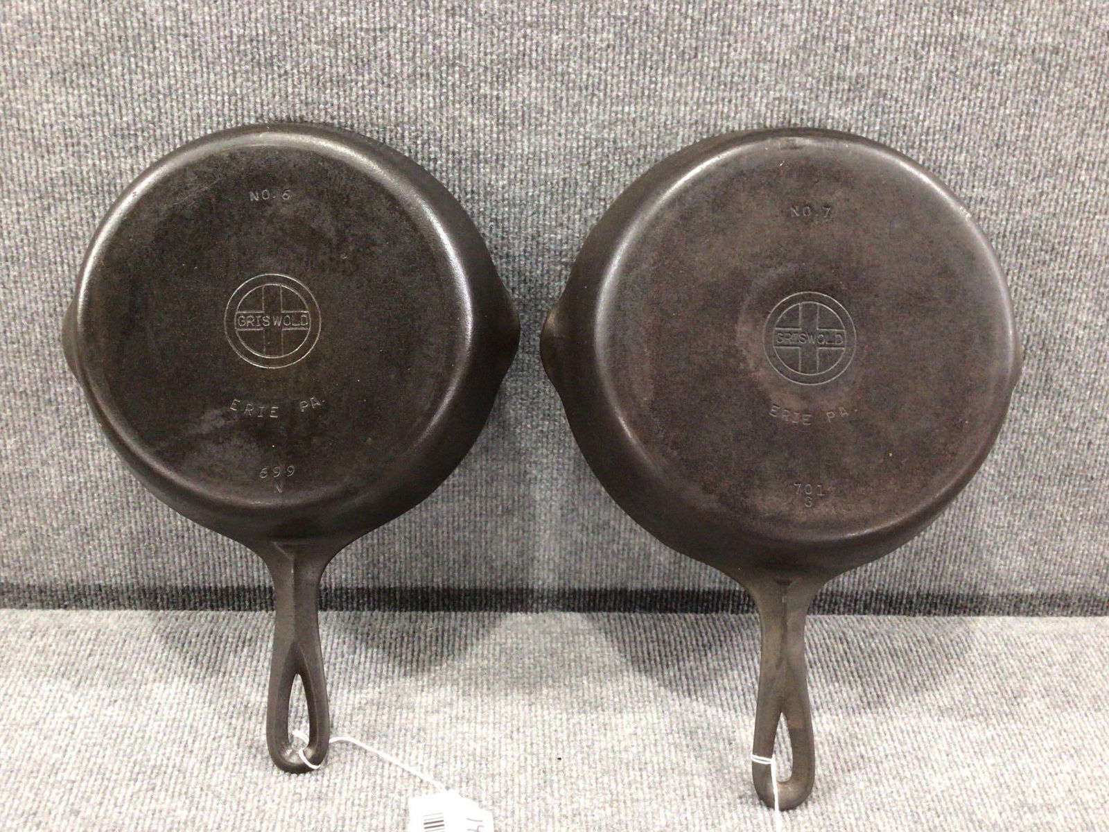 Griswold #6 & #7 cast iron skillets (1 of 6)
