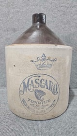 Crown 2gal Mascaro Tonique for the hair stoneware jug