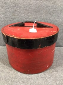 Large painted cheese box
