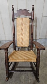AUGUSTUS WRIGHT FREDONIA, CHANT CO. NY CANE ROCKER