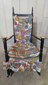 Early painted ladder back rocker