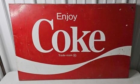 Enjoy Coke Metal Sign