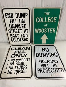 College of Wooster & Dump Signs
