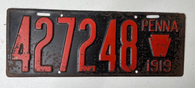 1919 Penna License Plate