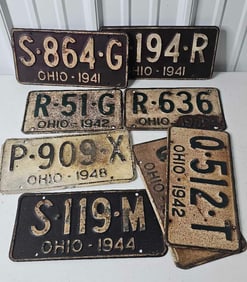1941-1948 Ohio License Plates