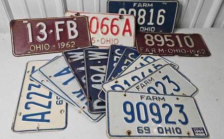 1962-1969 Ohio License Plates