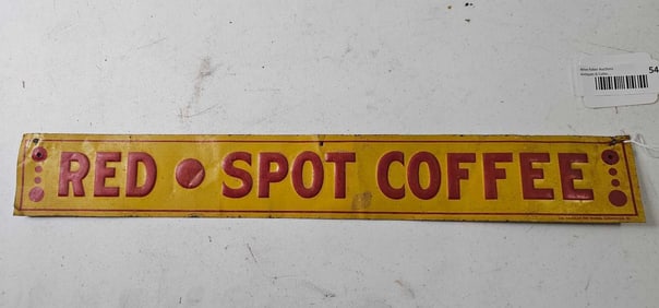 Red Spot Coffee Tacker Sign