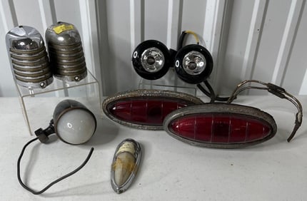 1940s Ford Taillights, 1950 Olds Back up lights and various lamps