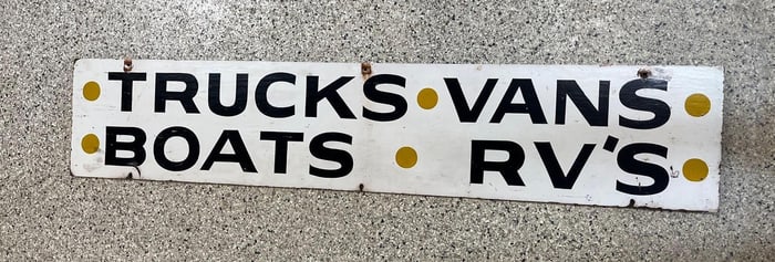 Double Sided Wooden Trucks, Vans, Boats & Rvs Sign