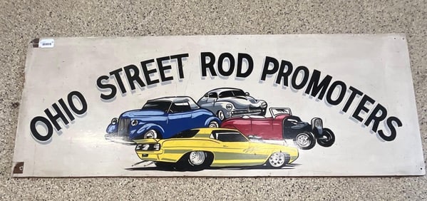 Ohio Street Rod Promoters Wooden Automobile Sign