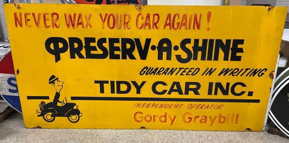Tidy Car Double Sided Wood Sign