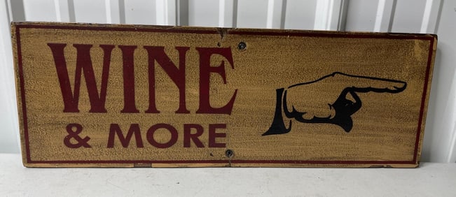 Wine & More Wooden Sign