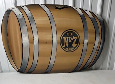 Hand Painted Whiskey Barrel Sign