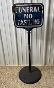 Funeral No Parking Curb Sign