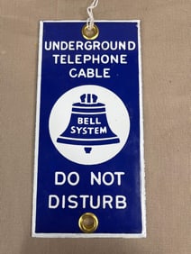 Bell System Porcelain Tag
