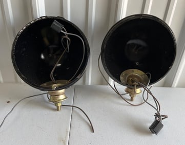 NOS Painted Chrome Bucket Headlights