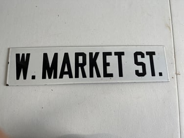 W. Market St. Porcelain Street Sign