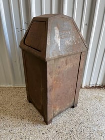 Mid Century United Industrial Trash Bin