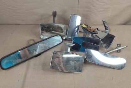 Classic Car Side View and Rear View Mirrors