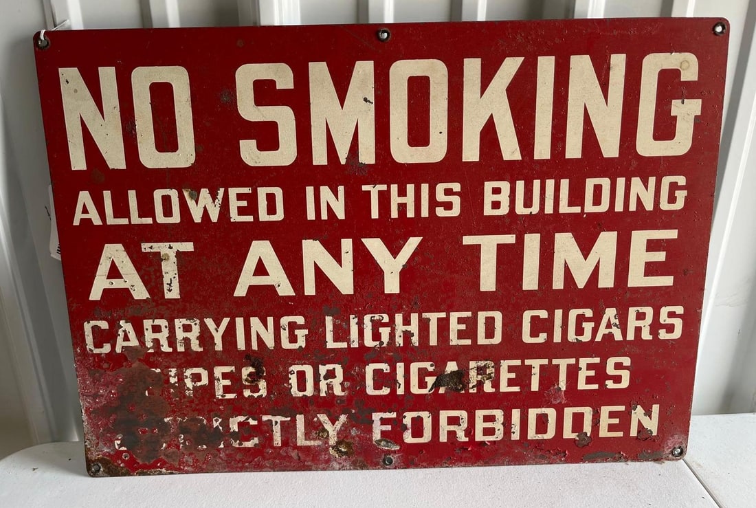 No Smoking SST Sign: Some peeling on lower left hand side. 20x14