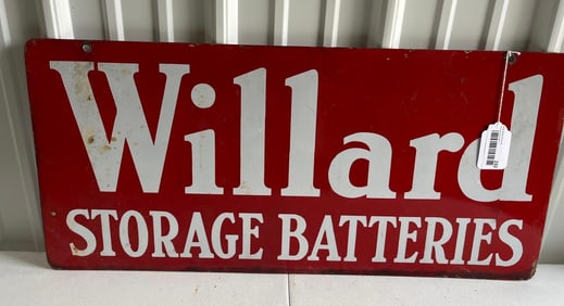 Porcelain Willard Batteries Sign