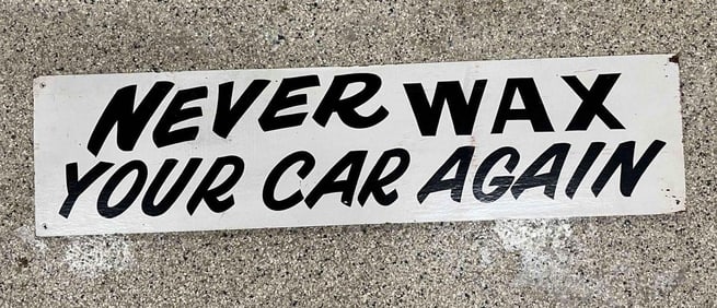 Hand Painted Wooden Car Sign