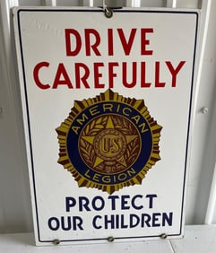 American Legion Porcelain Sign