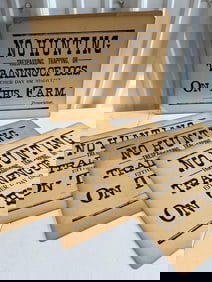 NOS Cardboard No Hunting Signs