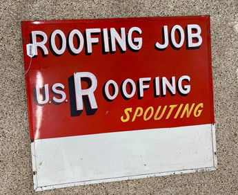 US Roofing Double Sided Sign