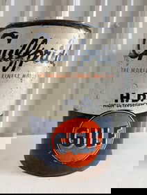 Gulfpride Motor Oil Can