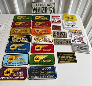 Motor Bike Tags and Collector Swap Meet Plates