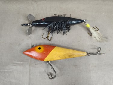 Two Large Wooden Lures