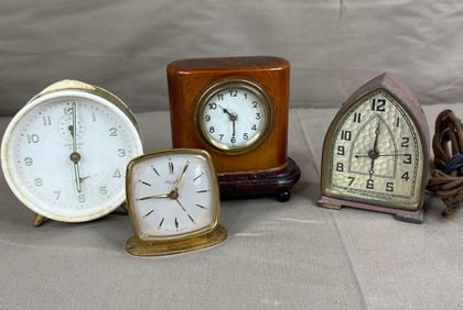Older Fancy Alarm & Nite Table Clocks