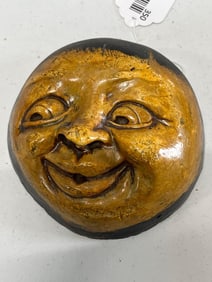 Rare Man in The Moon Chalkware Match Holder
