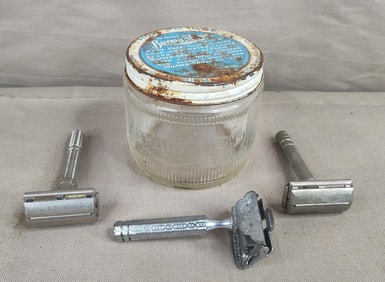 Burma Shave Jar & Early Shavers