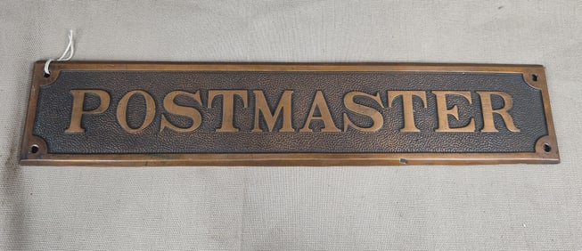 Brass Postmaster Sign