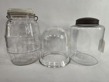General Store Glass Storage Jar, Pickle Jar, & Industrial Proof Globe