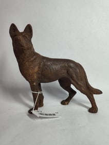 EARLY CAST IRON HUBLEY ALSATIAN BELGIAN MALINOIS STUDIO DOOR STOP