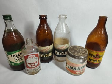 Various Glass Oil Bottles